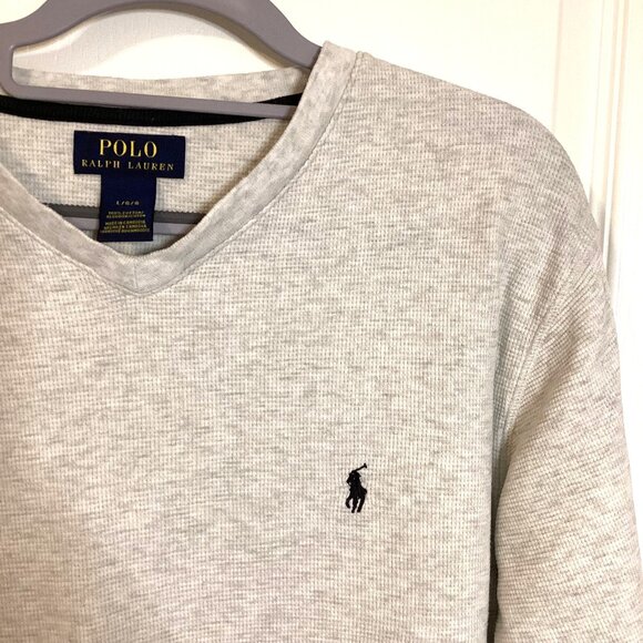 Polo Ralph Lauren Men's V-Neck Sweater Long Sleeve Size L Cotton Classic Fit - Picture 3 of 7